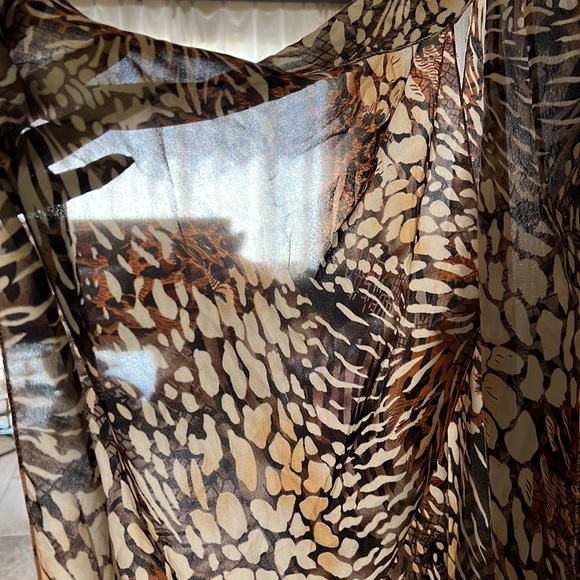 Home made Women’s Animal print Vest  or coverup cream& brown One S… - Picture 7 of 16